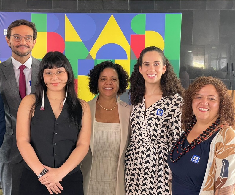 Representantes do Opi no evento foram Débora Marubo (de preto) e Patrícia Borba (de bege).